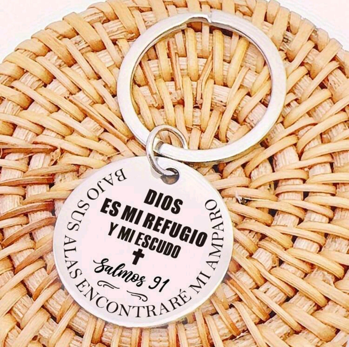 Llavero "Dios es mi refugio"
