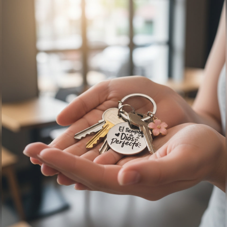 Llavero "El tiempo de Dios es perfecto"