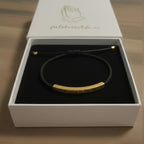 Pulsera "Dios tiene el control" negro y dorado