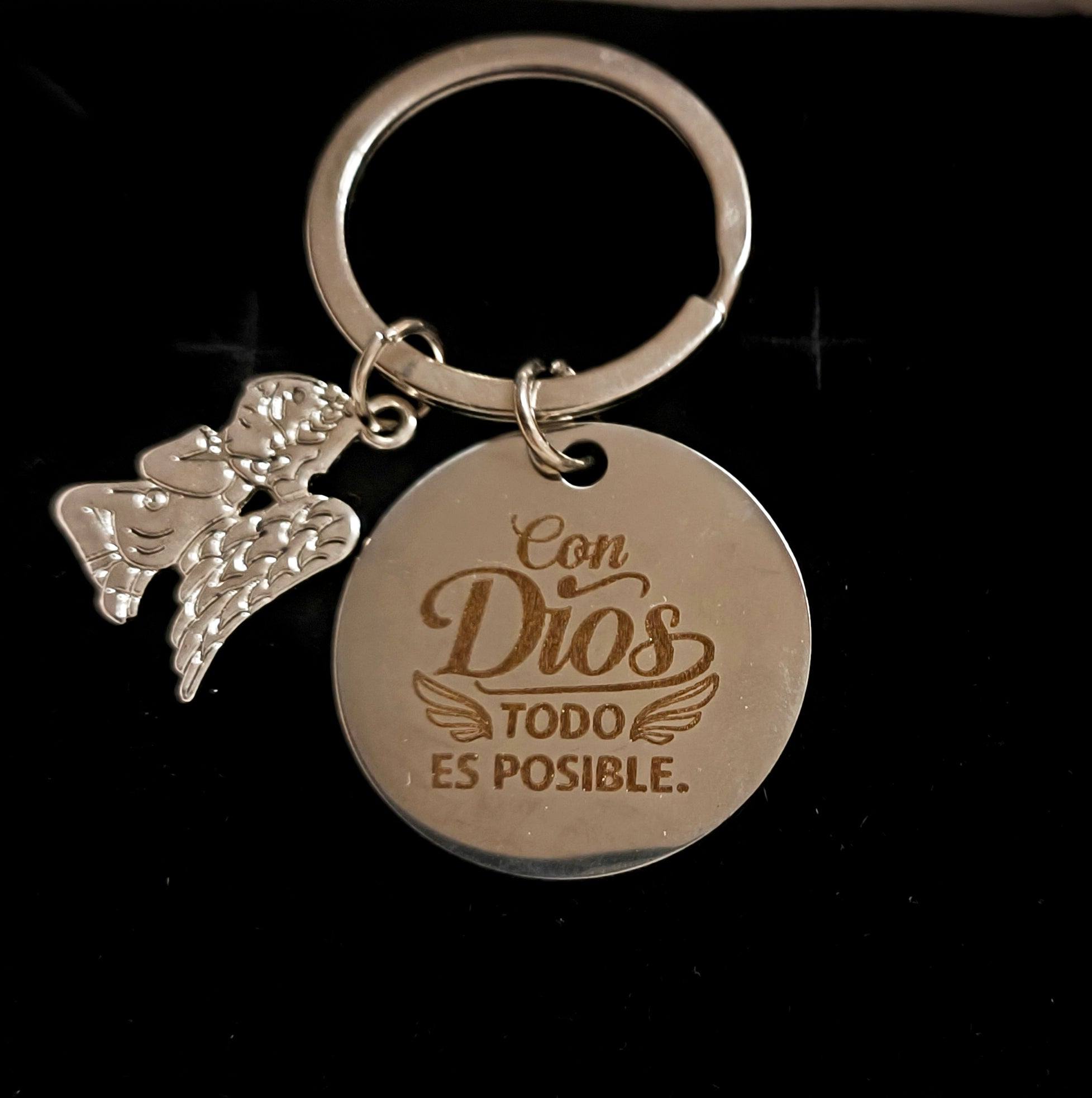 Llavero "Con Dios todo es posible"