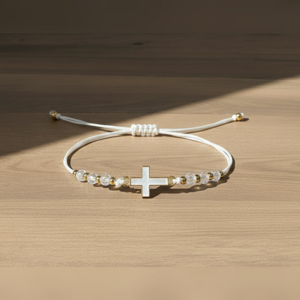 Pulsera Cruz Blanca