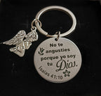 Llavero "No te angusties porque yo soy tu Dios"